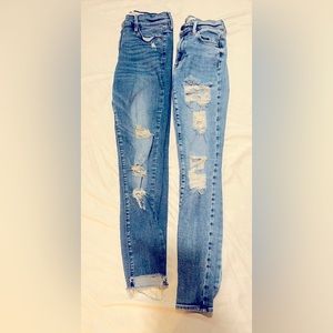 2 pairs pacsun size 23 and 25 pants great condition amazing quality ripped jeans
